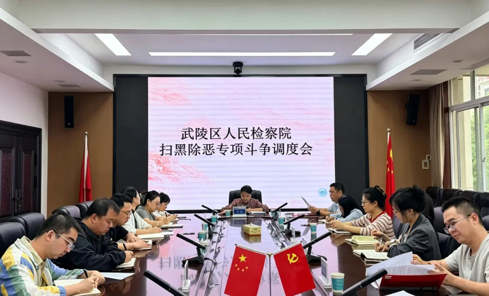 武陵区检察院召开深化扫黑除恶专项斗争调度会